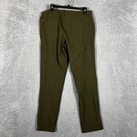 Lululemon ABC Pants Mens 34 Olive Green Slim Fit Jogger Casual Athleisure Office - Picture 7 of 9